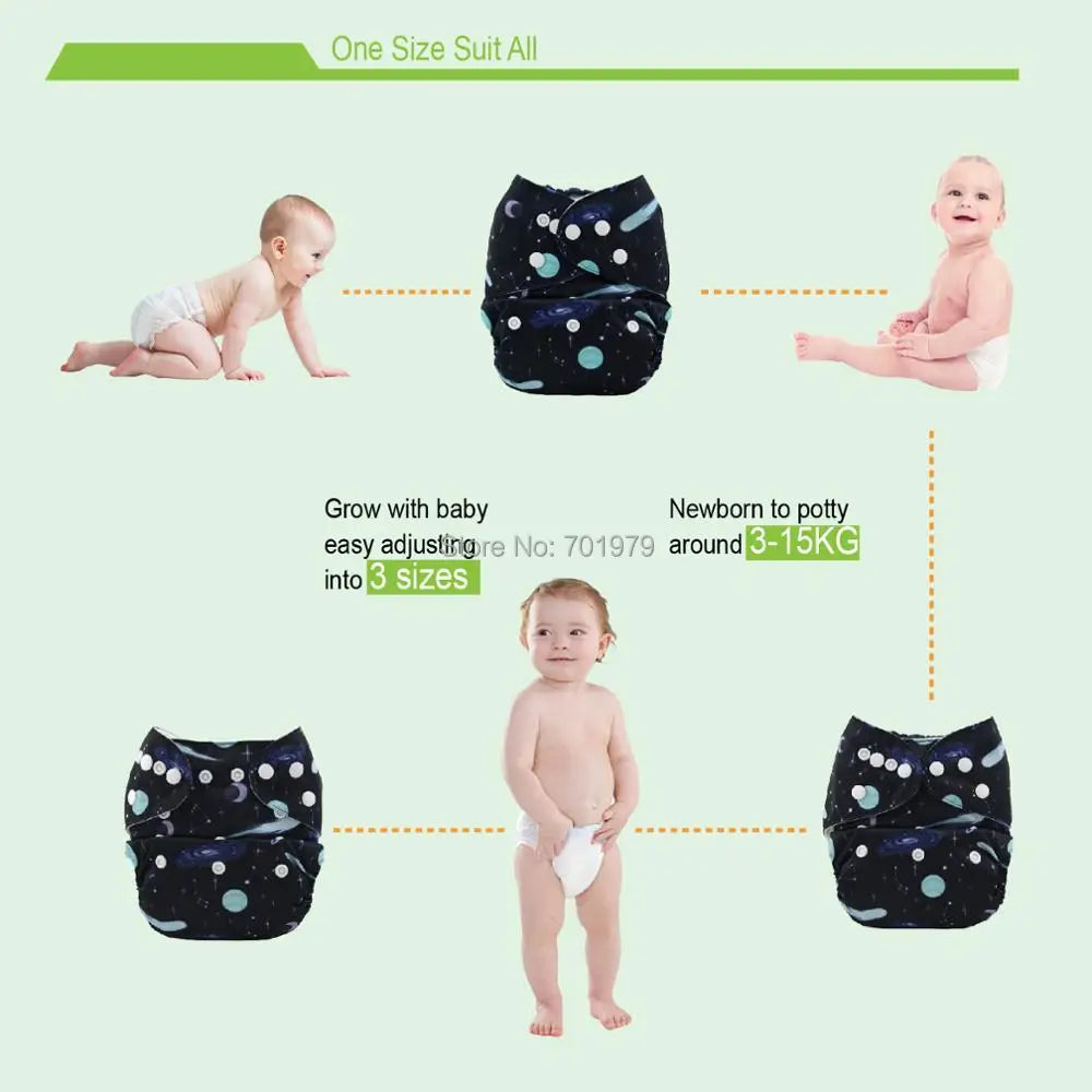 Modern Eco-Friendly Cloth Diapers: Choose Your Style for Babies 3-15kg!