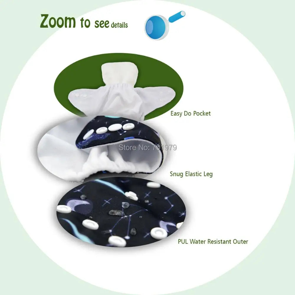 Modern Eco-Friendly Cloth Diapers: Choose Your Style for Babies 3-15kg!