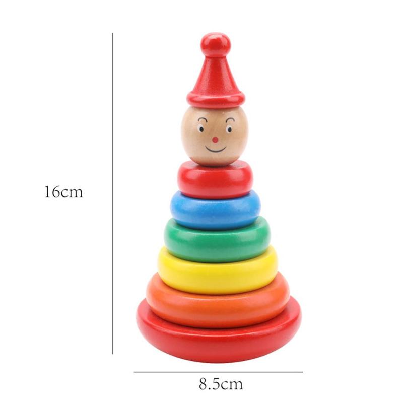 Jouet empileur d'anneaux arc-en-ciel