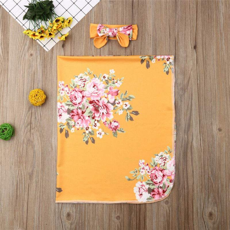 Floral Printed Baby Wrap