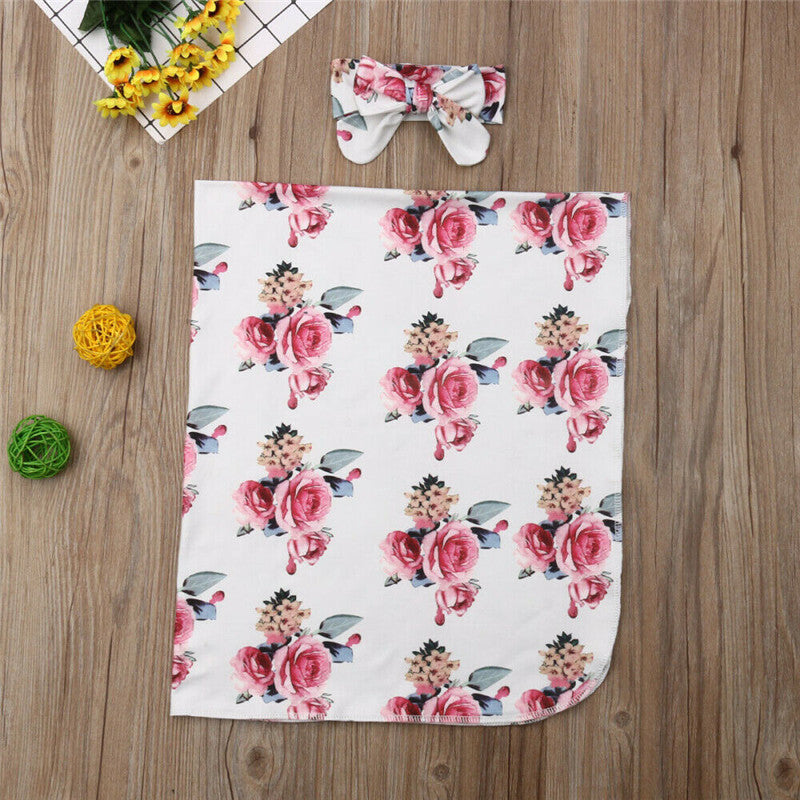 Floral Printed Baby Wrap