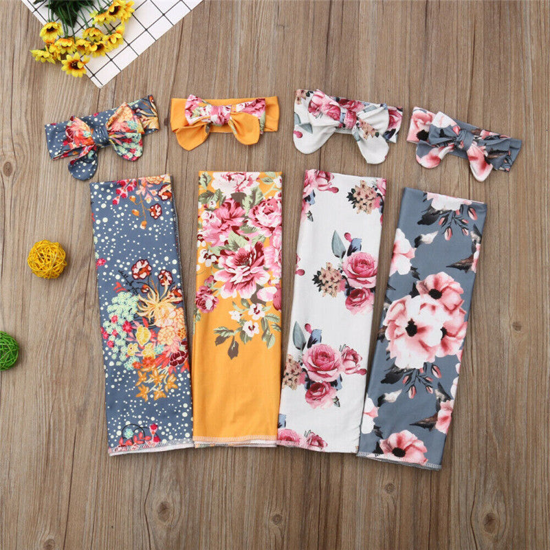 Floral Printed Baby Wrap