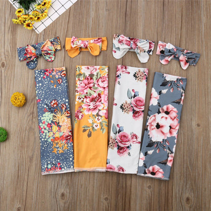 Floral Printed Baby Wrap