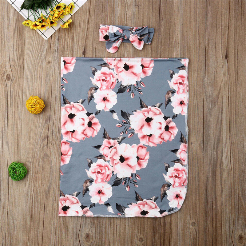 Floral Printed Baby Wrap