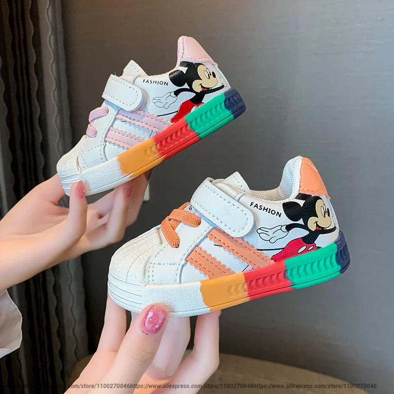 Mickey Magic: Trendy Sneakers for Toddlers & Babies 🌈👶👟