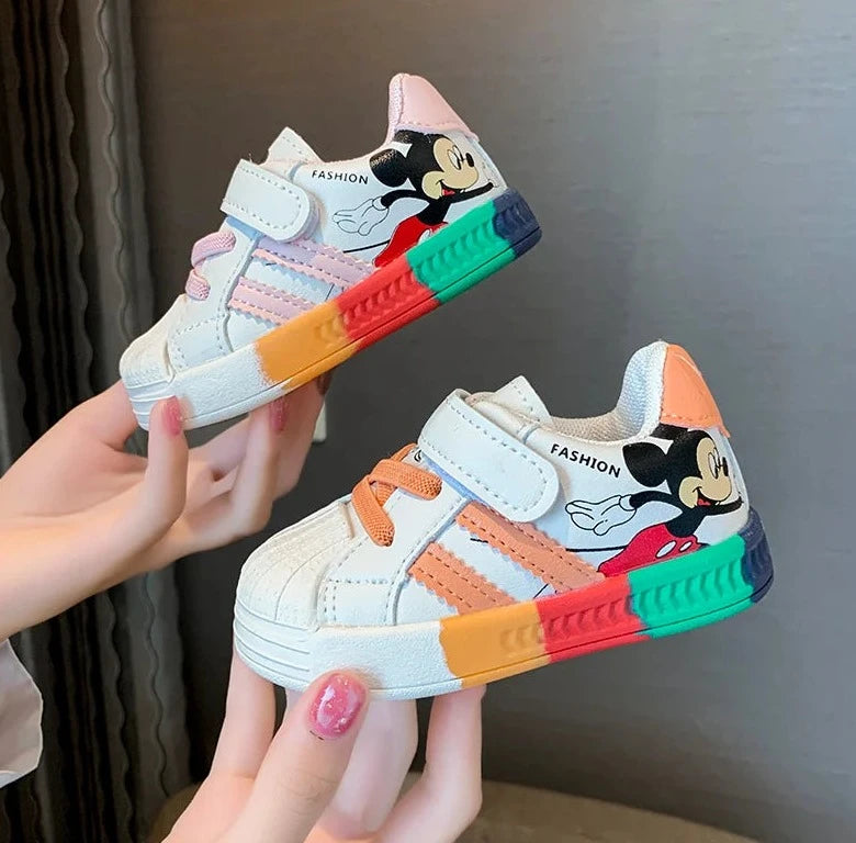 Mickey Magic: Trendy Sneakers for Toddlers & Babies 🌈👶👟