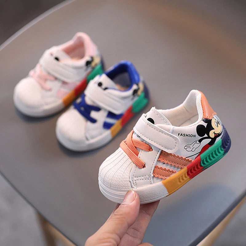 Mickey Magic: Trendy Sneakers for Toddlers & Babies 🌈👶👟
