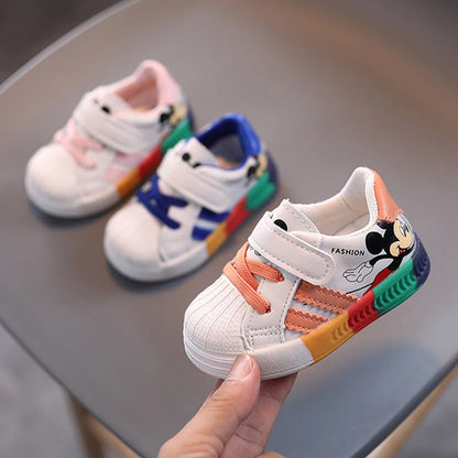 Mickey Magic: Trendy Sneakers for Toddlers & Babies 🌈👶👟