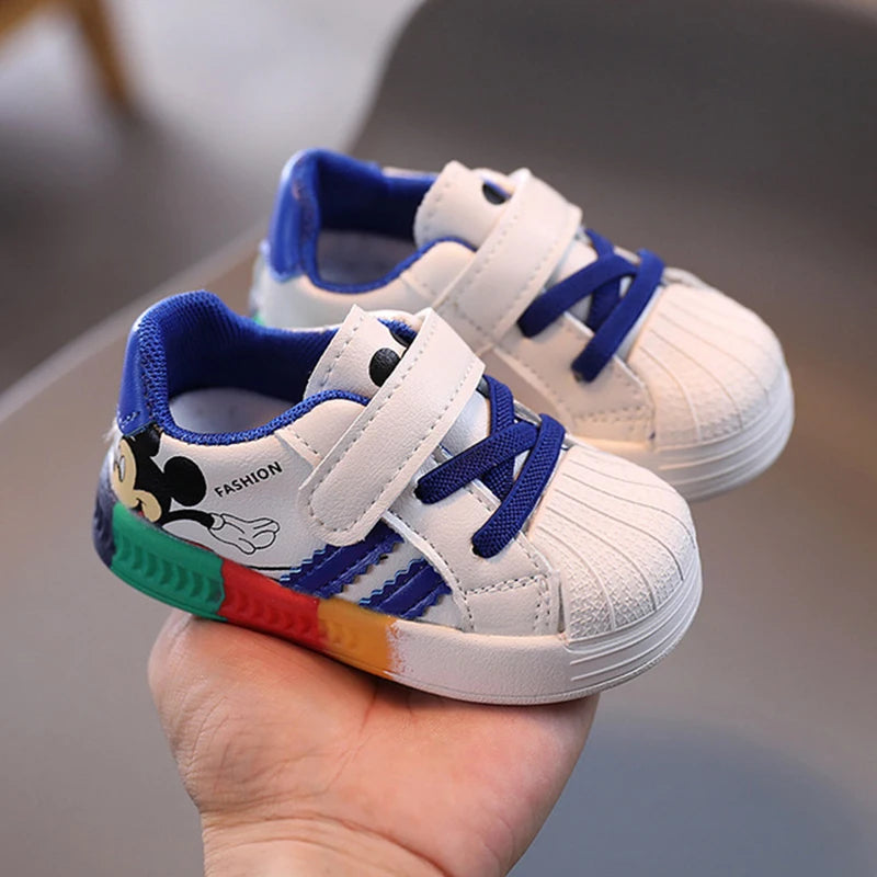 Mickey Magic: Trendy Sneakers for Toddlers & Babies 🌈👶👟
