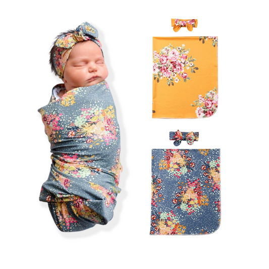 Écharpe de bébé à imprimé floral