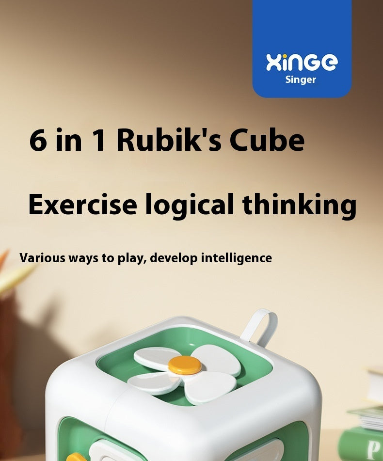 Baby Cube Puzzle Hexahedral Organ Busy Box
