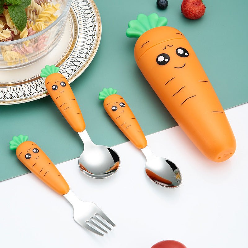 Carrot Shape Kids Utensils - Cute Cubs