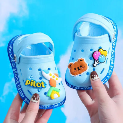 Summer Kids Sandals 🏖️ Fun-in-the-Sun: Comfy & Cute Cartoon Beach Sandals for Boys & Girls 🌈