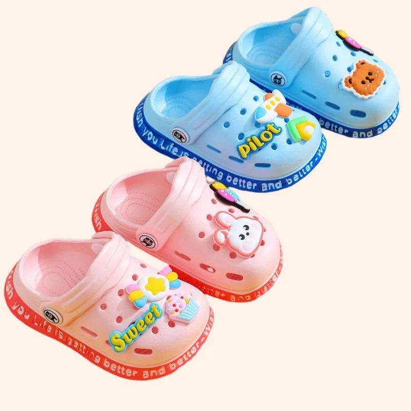 Summer Kids Sandals 🏖️ Fun-in-the-Sun: Comfy & Cute Cartoon Beach Sandals for Boys & Girls 🌈