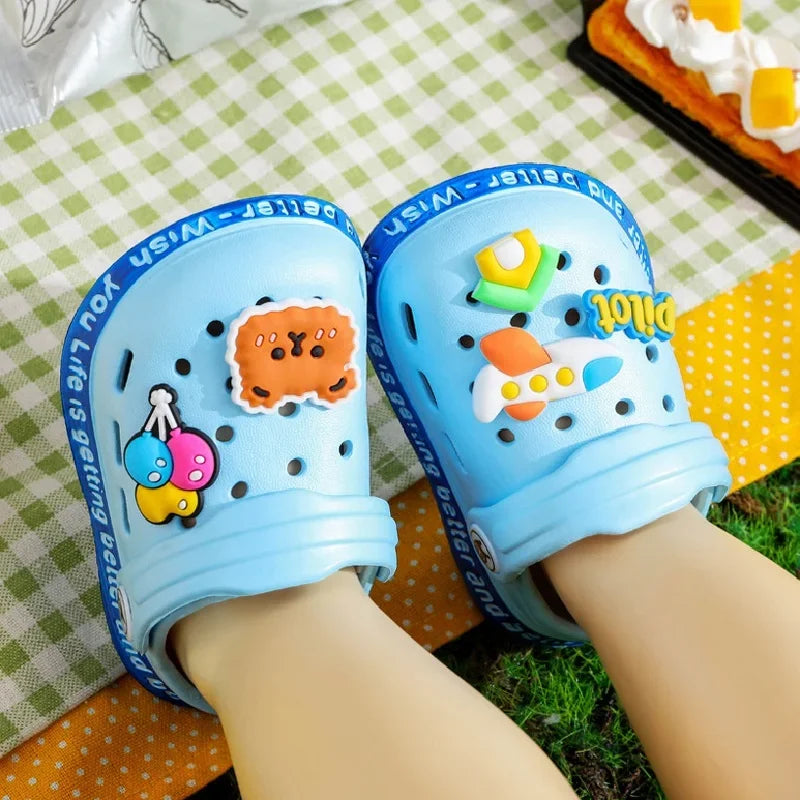 Summer Kids Sandals 🏖️ Fun-in-the-Sun: Comfy & Cute Cartoon Beach Sandals for Boys & Girls 🌈