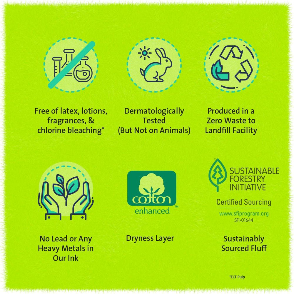 image highlighting the features of healthy baby diapers